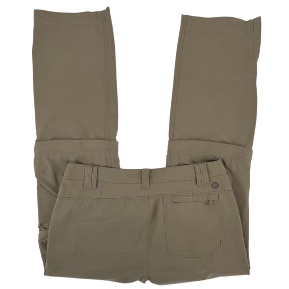 Marmot Women's Convertible Pants Tan Size 8 Zips To‎ Capris Cargo Outdoor Hiking - Picture 7 of 13